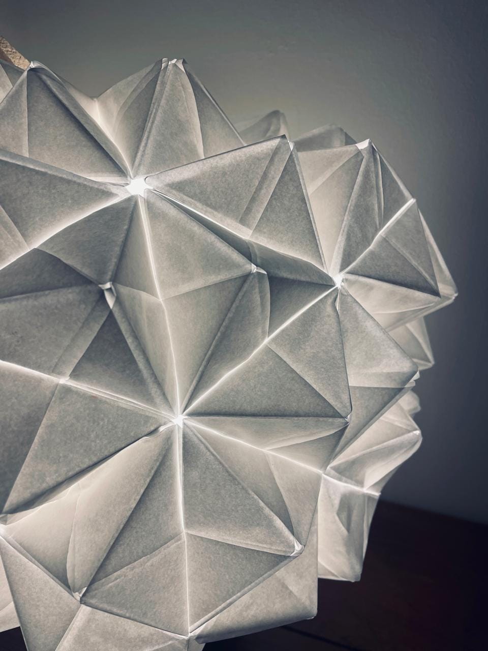 Origami Lamp Made with Paper