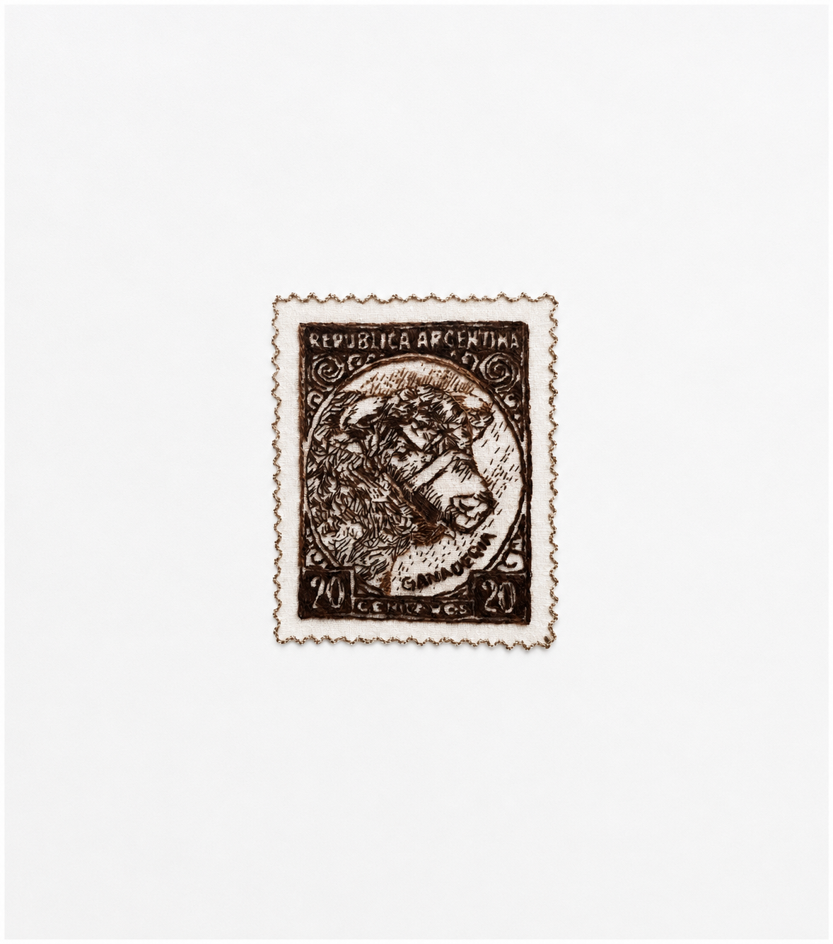 Embroidered Stamp – Argentine Livestock Heritage
