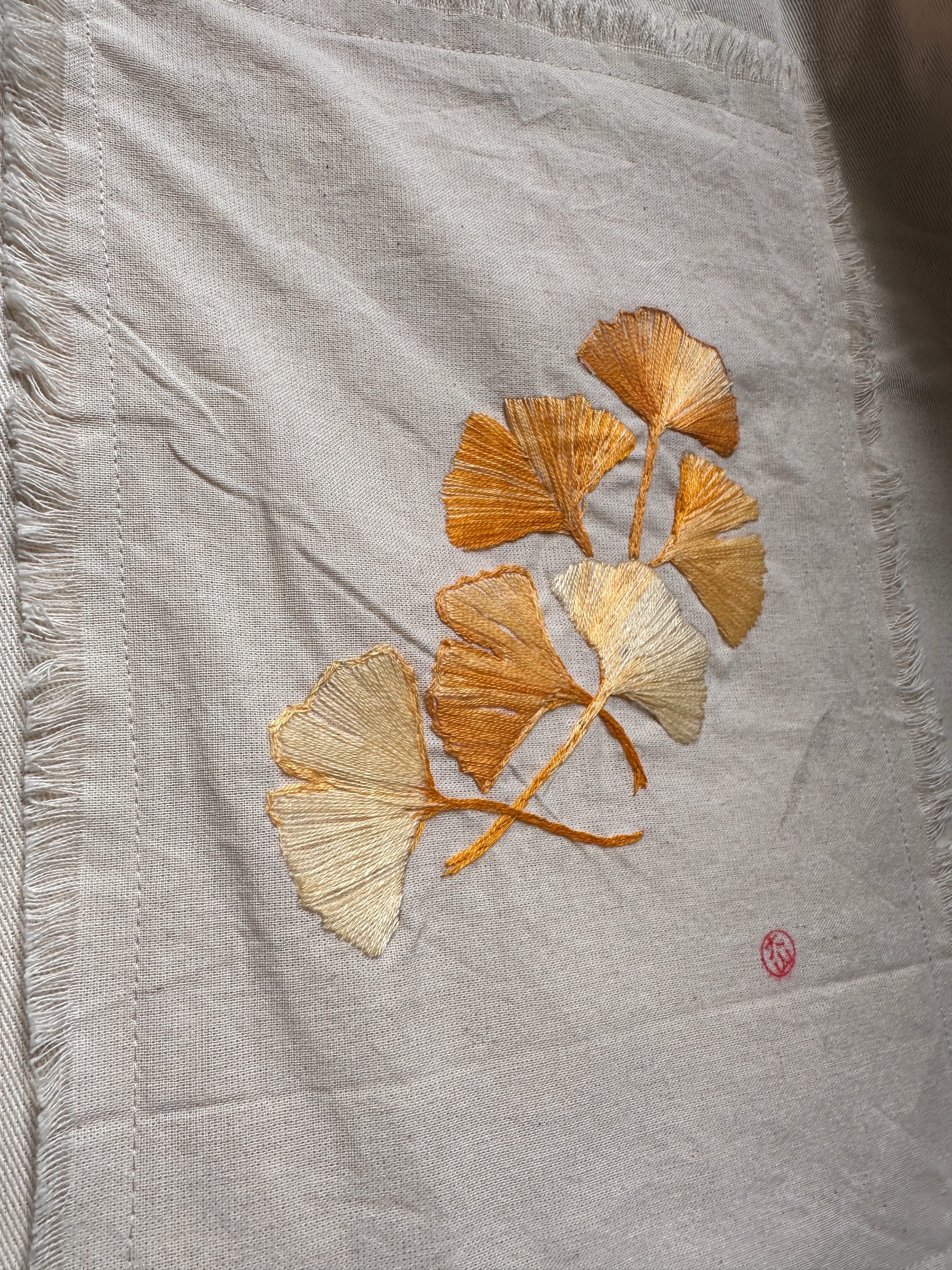 Embroidery Ginkgo Biloba