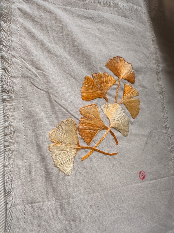 Embroidery Ginkgo Biloba