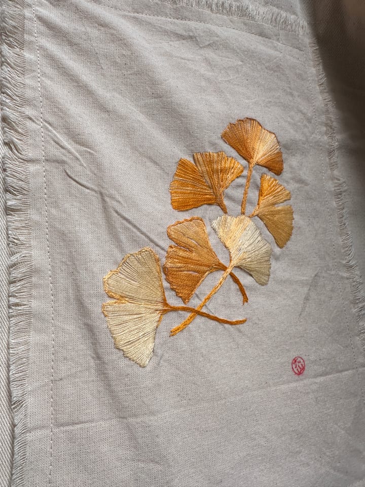 Embroidery Ginkgo Biloba